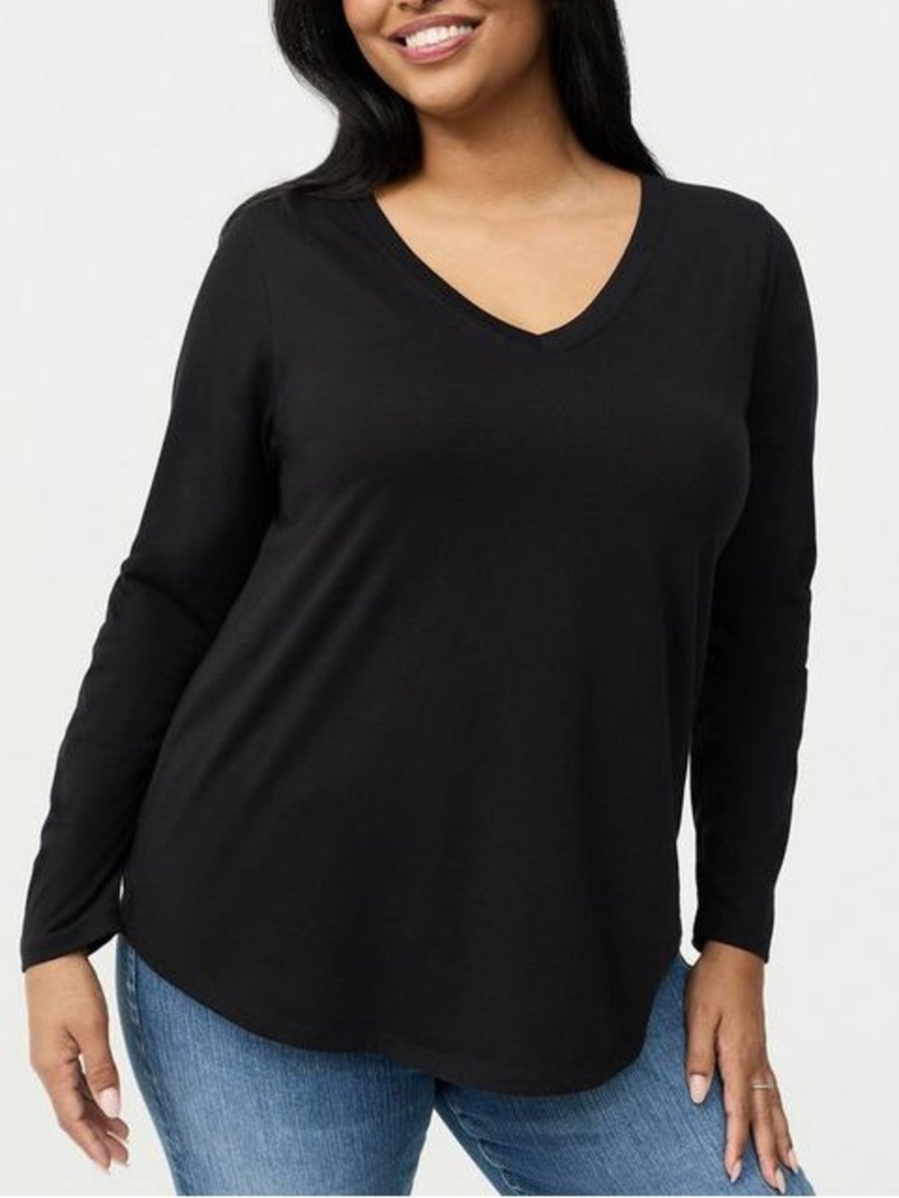 TORRID Womens Girlfriend V-Neck Signature Jersey Long Sleeve Shirt Size 2x Plus